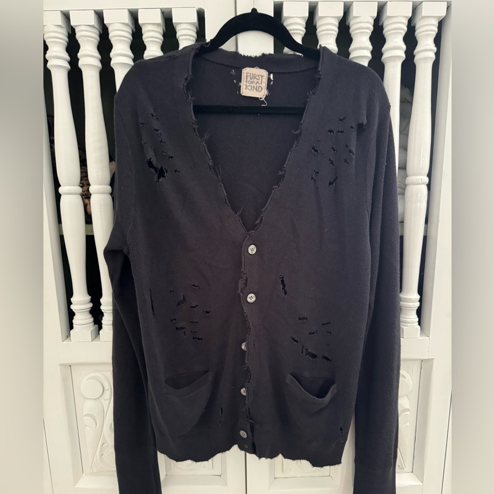 Vintage cardigan navy blue